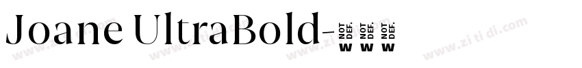 Joane UltraBold字体转换
